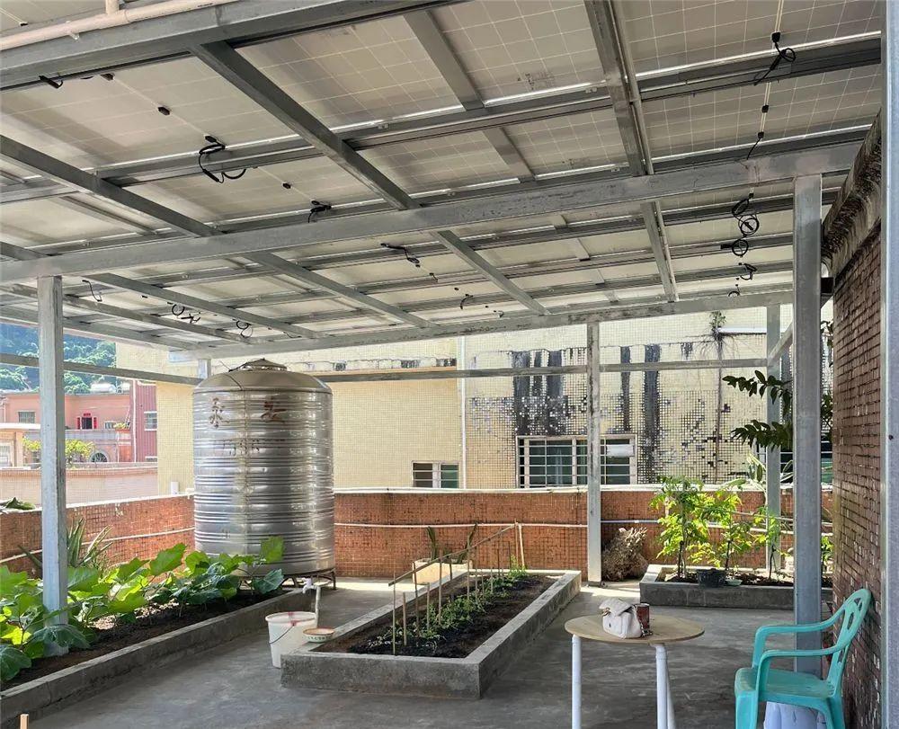 solar panels on the roof