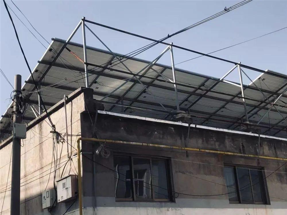 solar panels on the roof