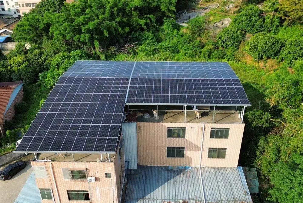 solar panels on the roof