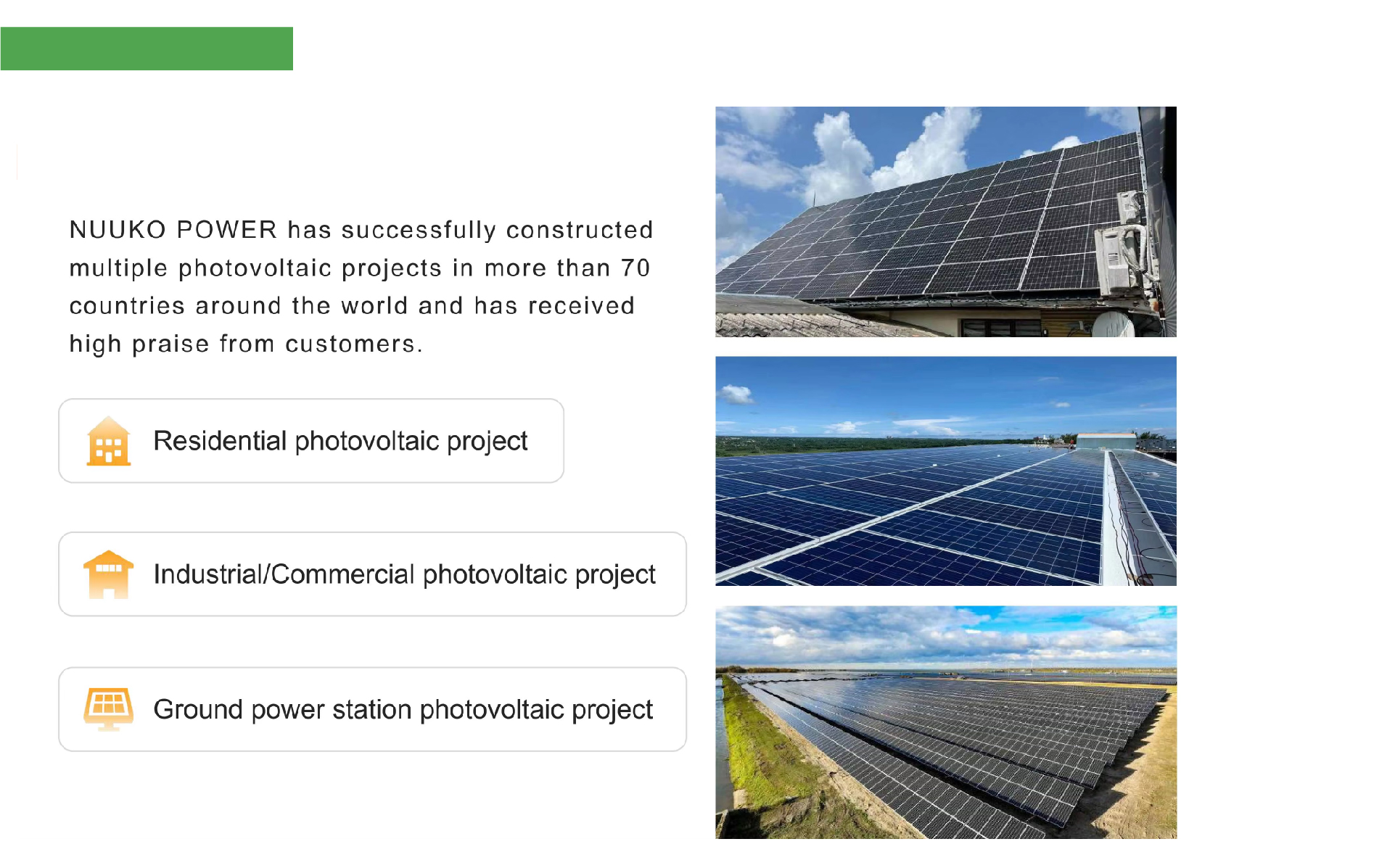 JA Solar’s ​​430- 455W application